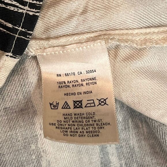 Floreat Anthropologie Blouse Women 6 Western Fringe Aztec Tribal Boho Chic Tunic - Picture 10 of 11